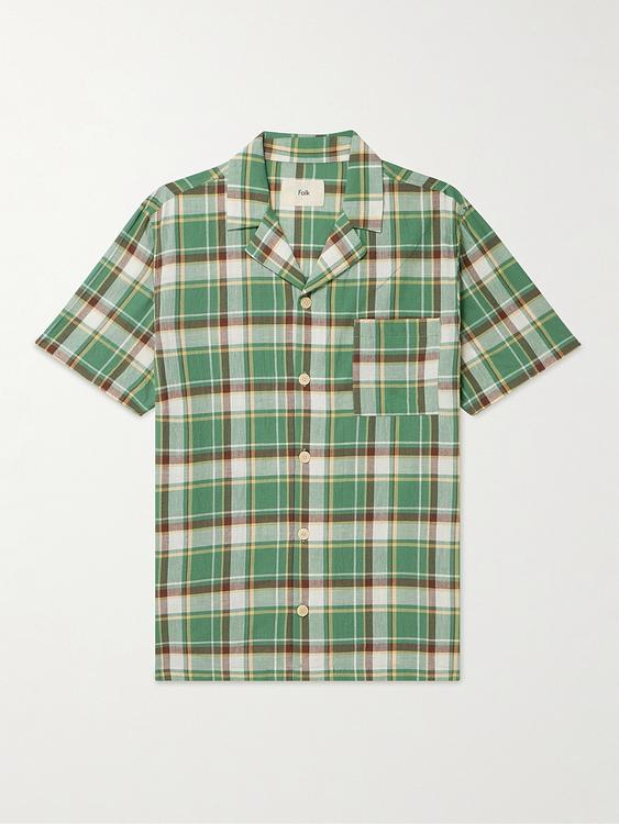 Checkered multicolor short sleeve shirt from Folk