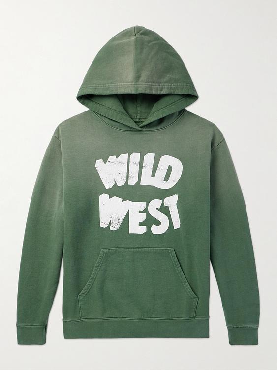 Print teal hooded sweatshirt from One Of These Days