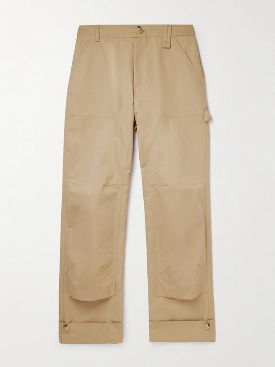 Taupe casual trousers from Simone Rocha