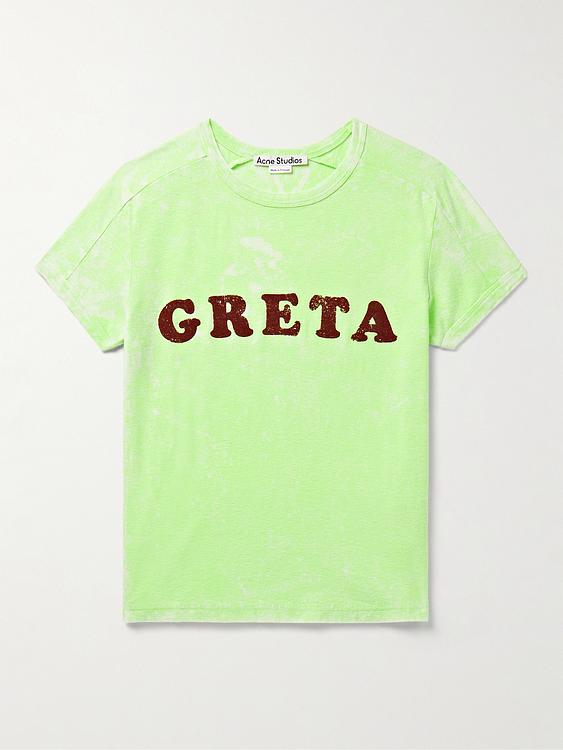 Print light green t-shirt from Acne Studios