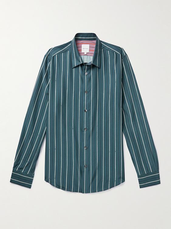 Striped dark grey casual shirt from Paul Smith