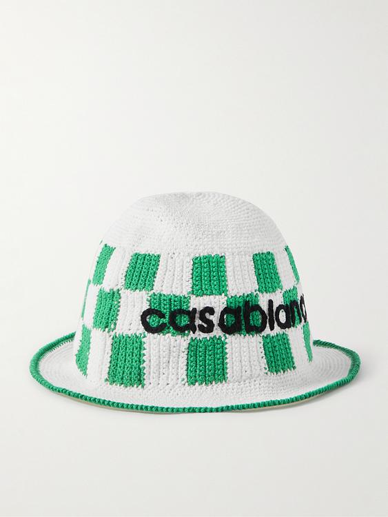 Print multicolor hat from Casablanca