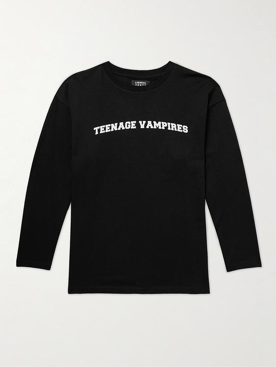 Print black long sleeve t-shirt from Liberal Youth Ministry