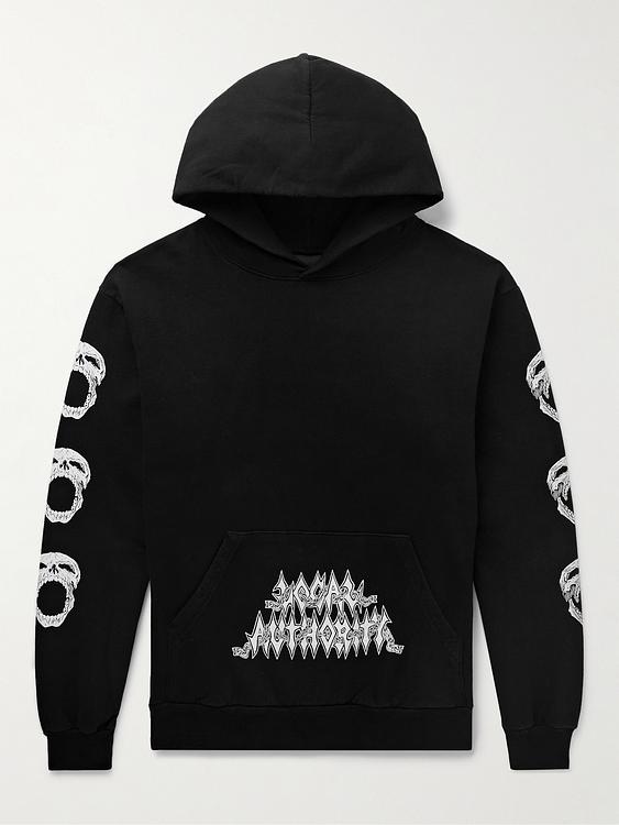 Print black hooded sweatshirt from Local Authority La