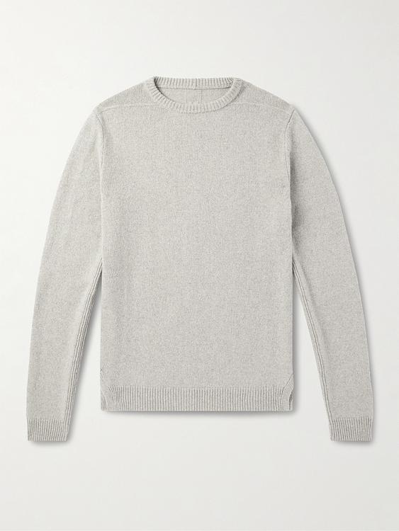 Grey cashmere sweater from Rick Owens