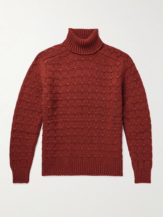 Brown turtleneck from Zegna