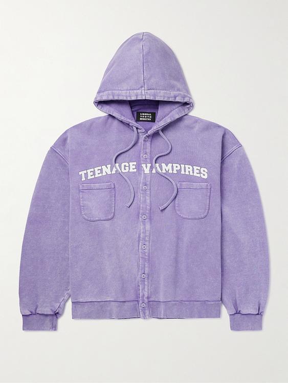Print light purple hooded sweatshirt from Liberal Youth Ministry