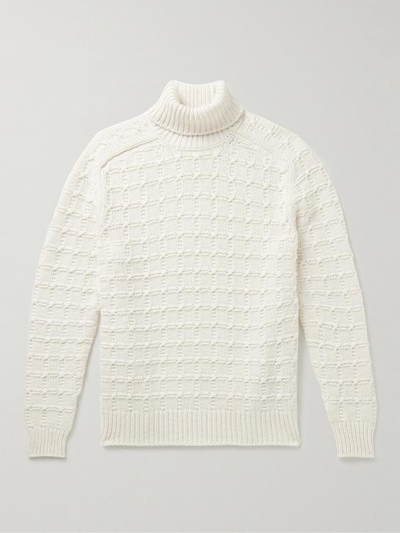 White turtleneck from Zegna