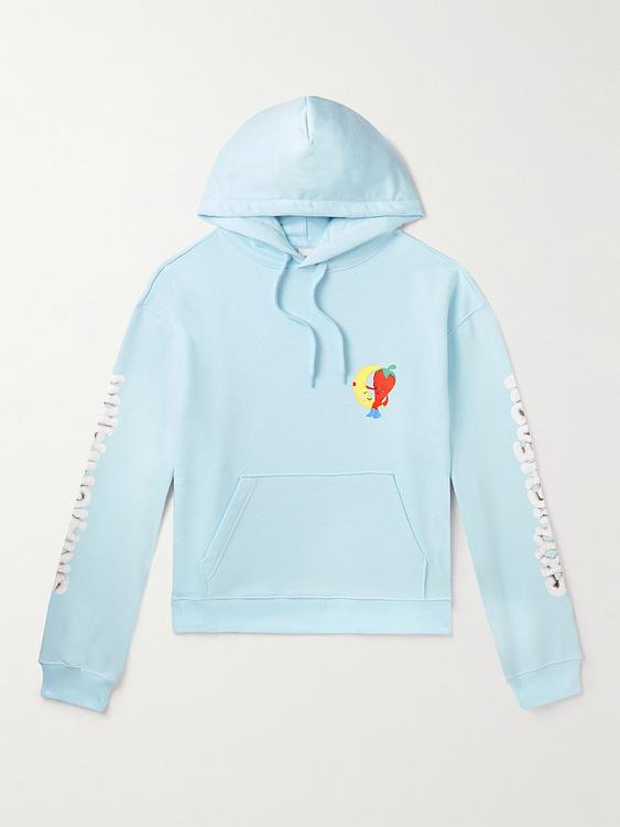 Print light blue hooded sweatshirt from Sky High Farm