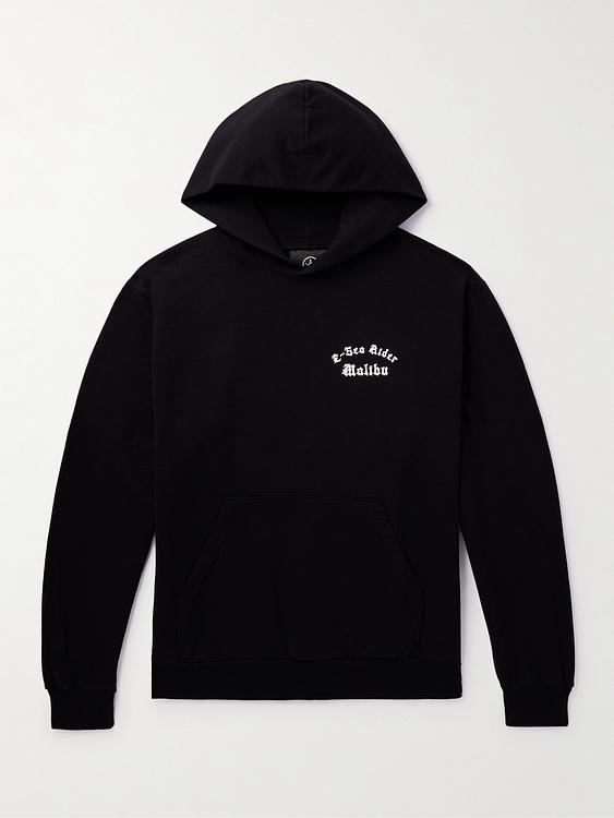 Print black hooded sweatshirt from Local Authority La