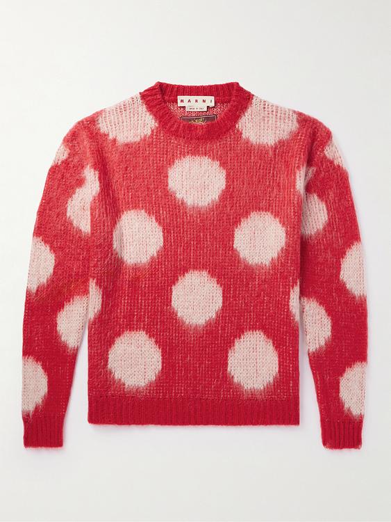 Red sweater from Marni