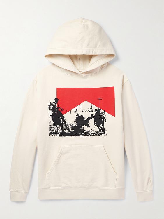 Print white hooded sweatshirt from One Of These Days
