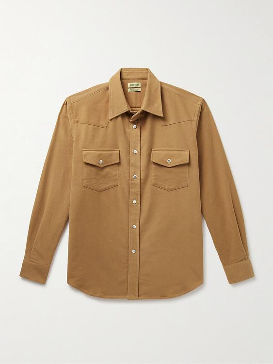 Brown casual shirt from De Bonne Facture