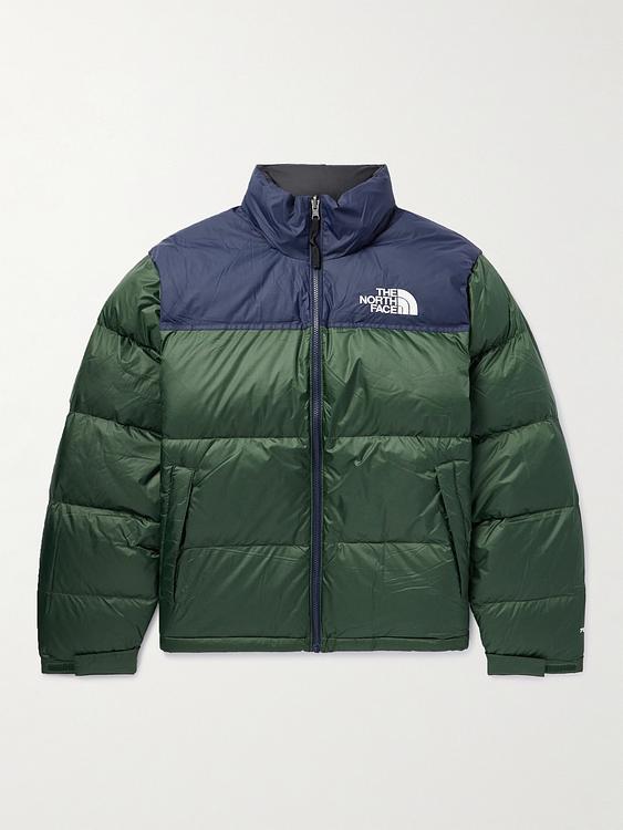 Dark green down jacket from The North Face