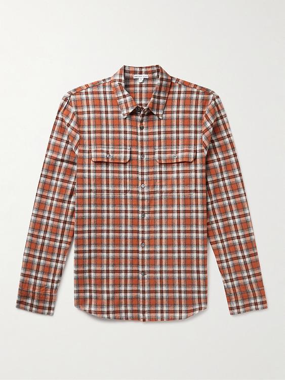 Checkered grey flannel shirt from James Perse