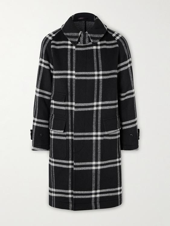 Checkered black coat from Kaptain Sunshine