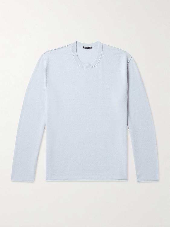 Light blue cashmere sweater from James Perse
