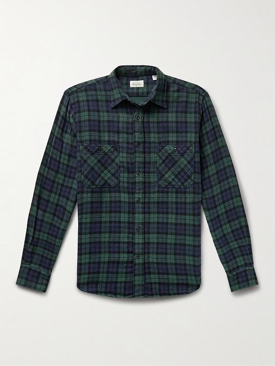 Checkered dark grey flannel shirt from Hartford