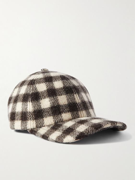 Checkered multicolor cap from De Bonne Facture