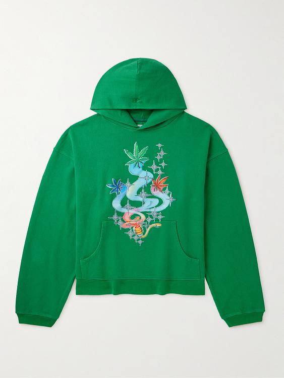 Print teal hooded sweatshirt from RRL