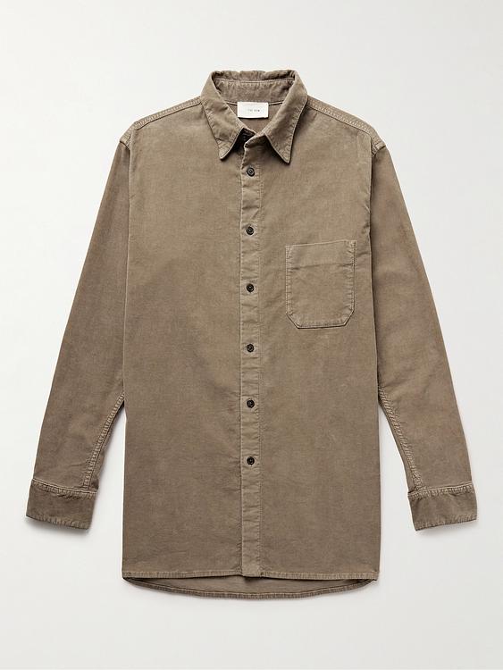 Taupe casual shirt from The Row