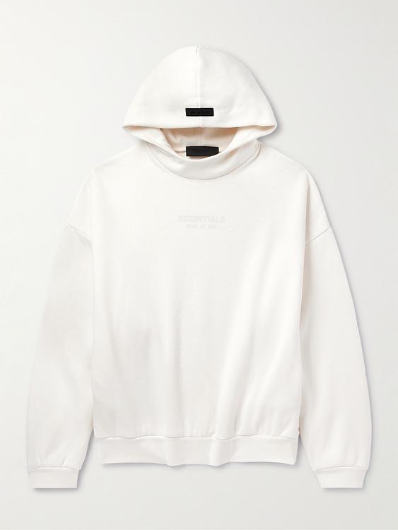 Print white hooded sweatshirt from Fear Of God Essentials