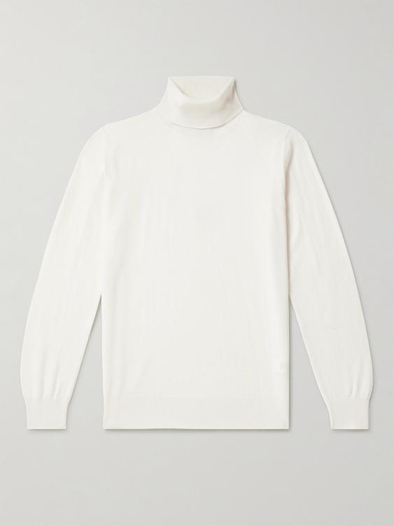 White turtleneck from Canali