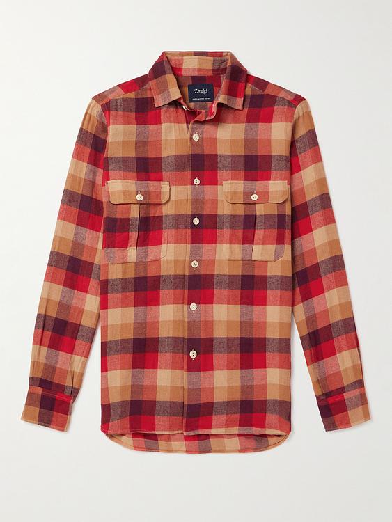 Checkered multicolor casual shirt from Drake's