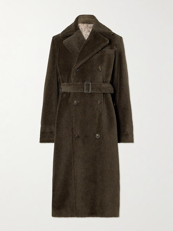 Dark green trench coat from Richard James