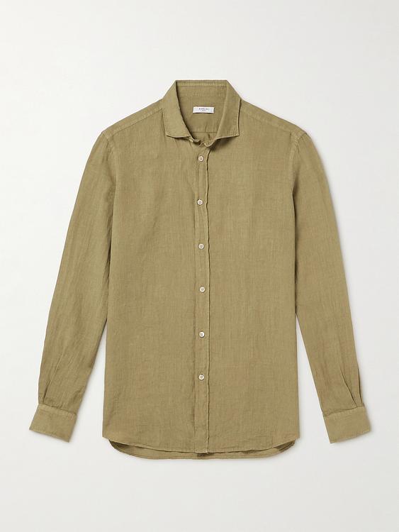 Khaki casual shirt from Boglioli