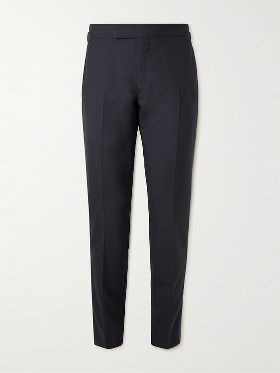 Black tuxedo trousers from Dunhill