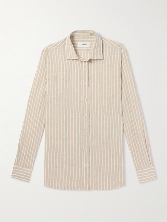 Beige casual shirt from Lardini