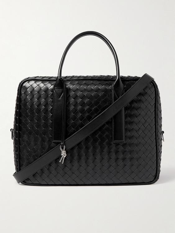 Black briefcase from Bottega Veneta