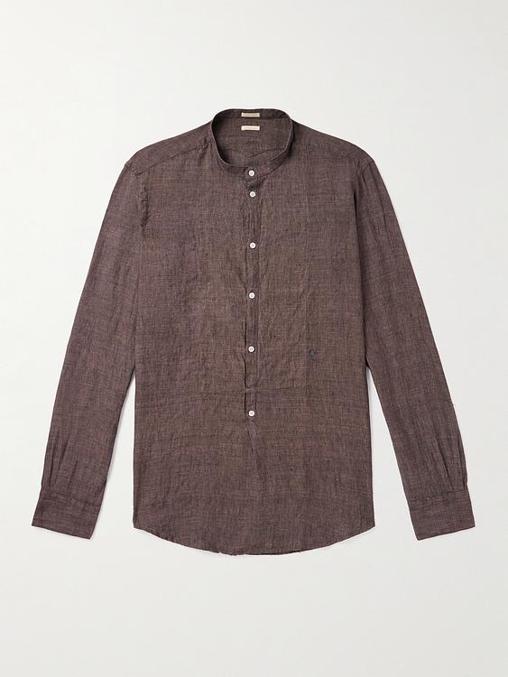 Taupe casual shirt from Massimo Alba