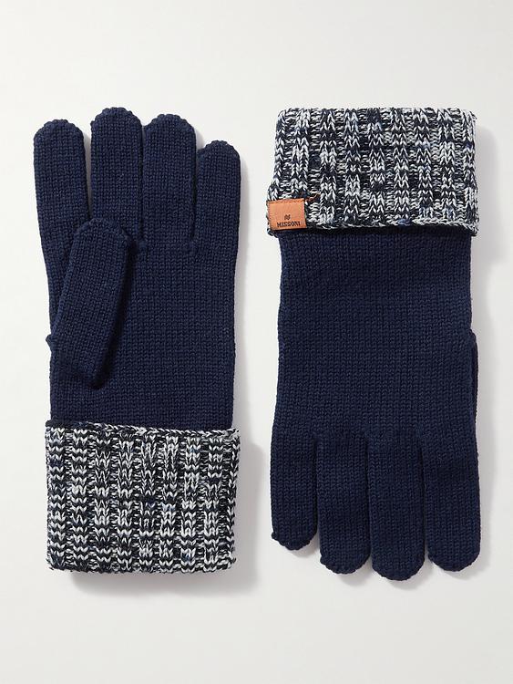 Dark blue gloves from Missoni