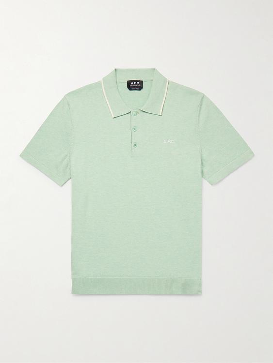 Light green short sleeve polo shirt from A.P.C
