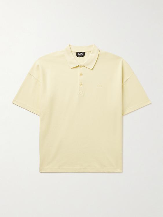 Yellow short sleeve polo shirt from A.P.C