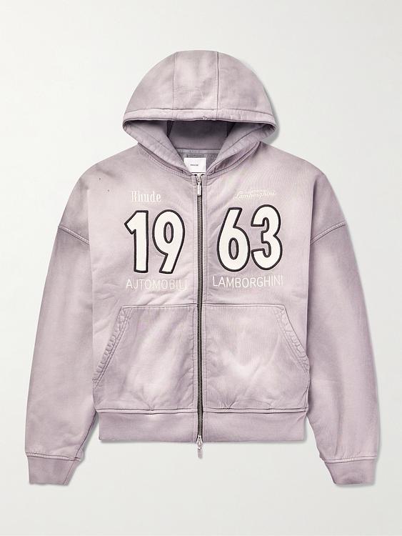 Print light pink hooded sweatshirt from Rhude