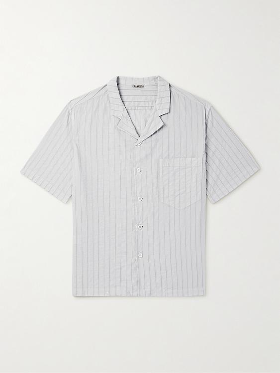 Striped white short sleeve shirt from Barena