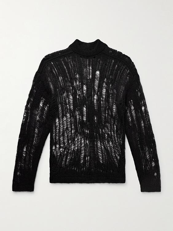 Black cardigan from Rick Owens