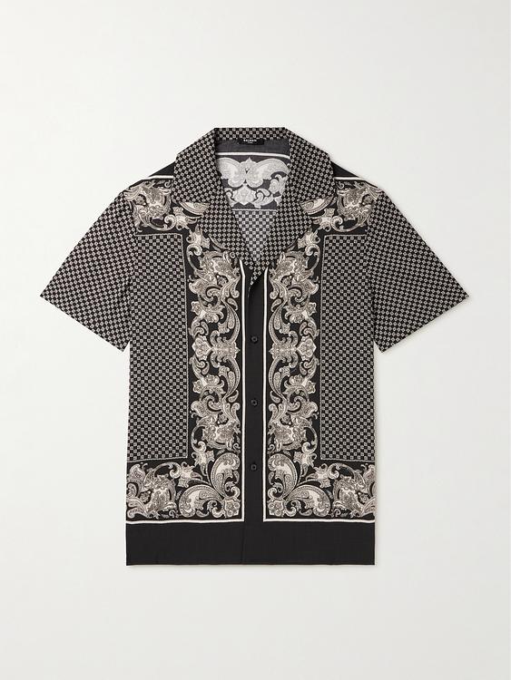 Black short sleeve shirt from Balmain