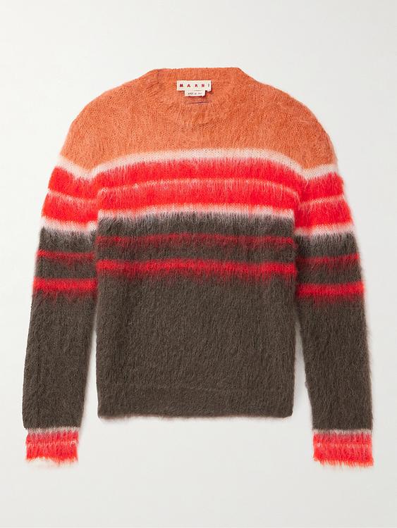 Print dark brown sweater from Marni