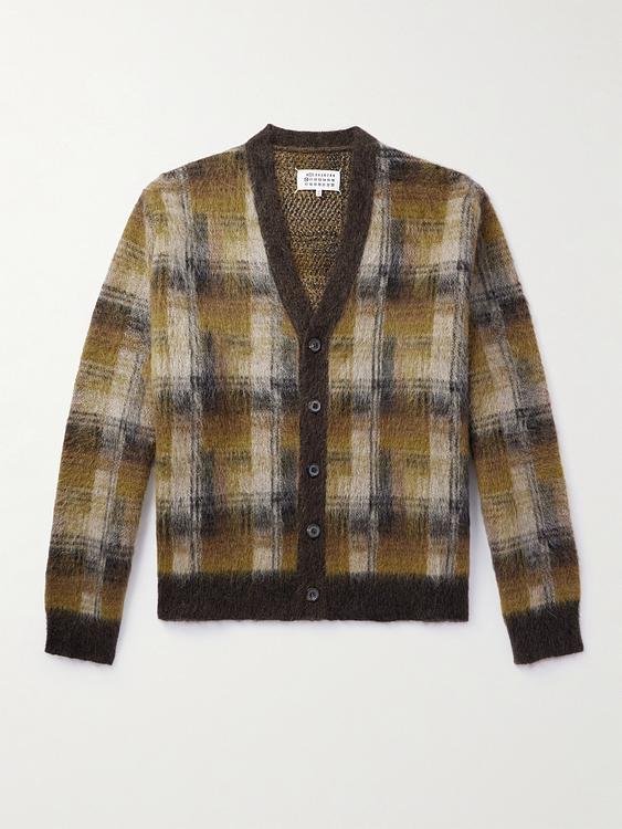 Checkered black cardigan from Maison Margiela
