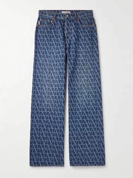 Dark blue wide-leg jeans from Valentino Garavani