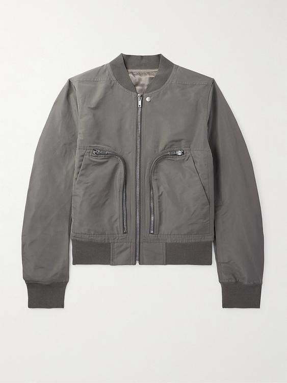 Grey bomber jacket from Rick Owens