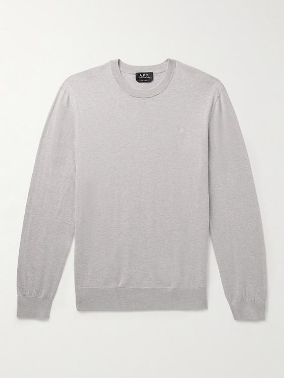 Grey cashmere sweater from A.P.C