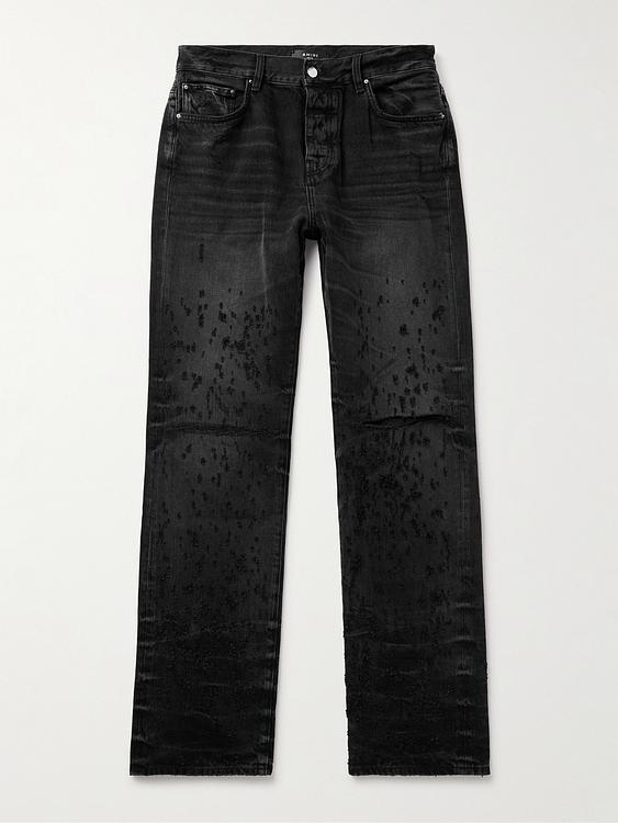 Black distressed jeans from Amiri