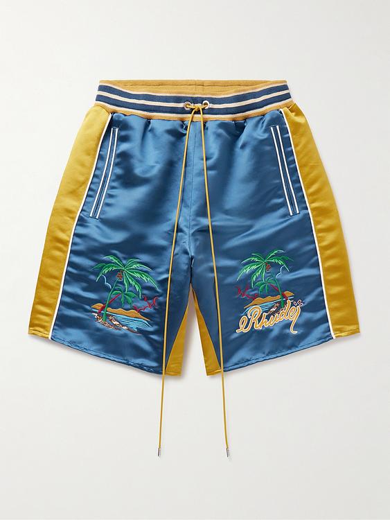 Multicolor drawstring shorts from Rhude