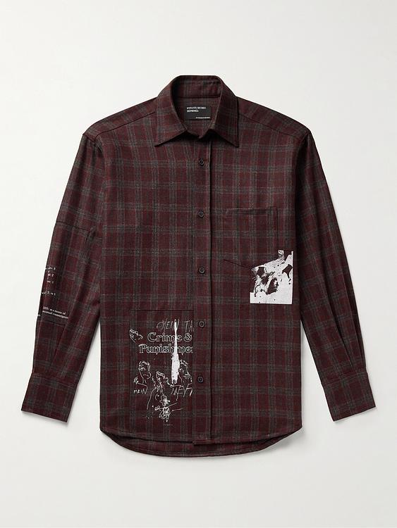 Checkered dark brown flannel shirt from Enfants Riches Déprimés