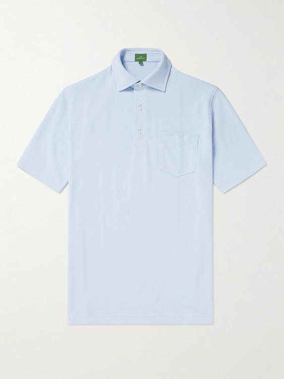 Light blue short sleeve polo shirt from Sid Mashburn
